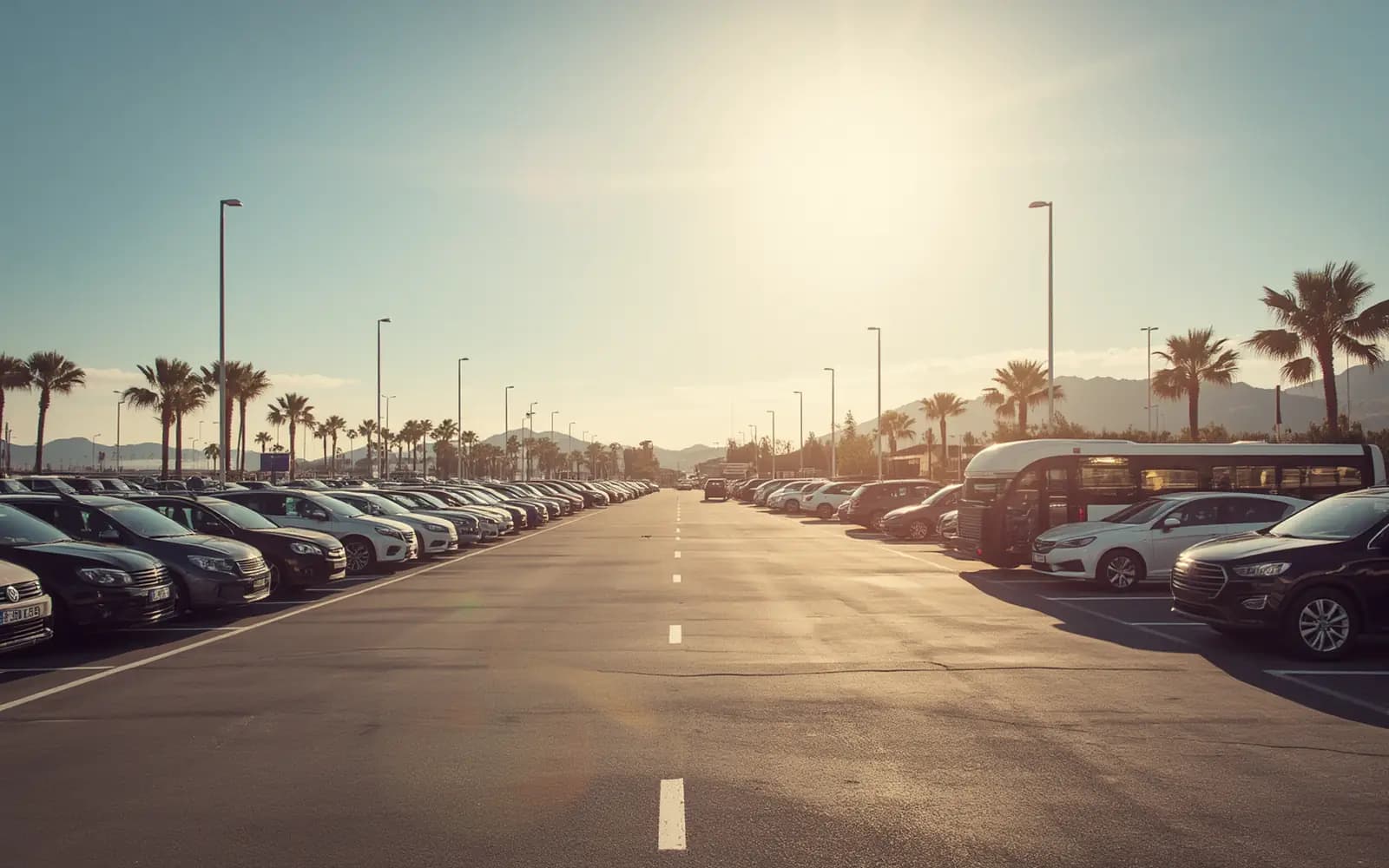 Parking longue durée à l'aéroport de Nice Côte d'Azur, options P5, P6 couvert et privé avec navette